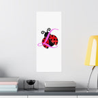 Ladybug Initial “L” Matte Poster — Cute Nursery Wall Art for Girls - 314 Originals