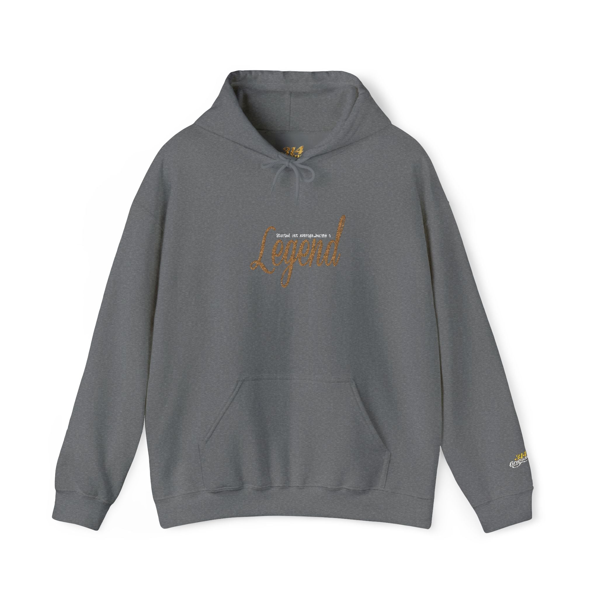 Legend Script Hoodie-Cozy Pullover with Gold Text - 314 Originals