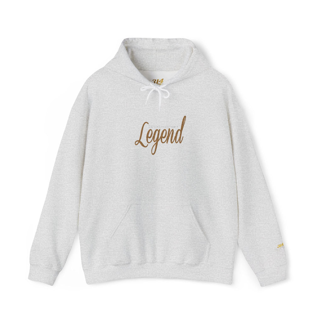 Legend Script Hoodie-Cozy Pullover with Gold Text - 314 Originals