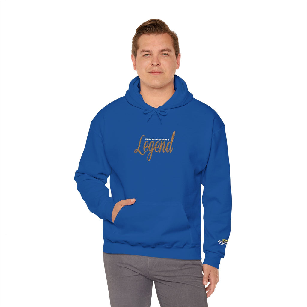 Legend Script Hoodie-Cozy Pullover with Gold Text - 314 Originals