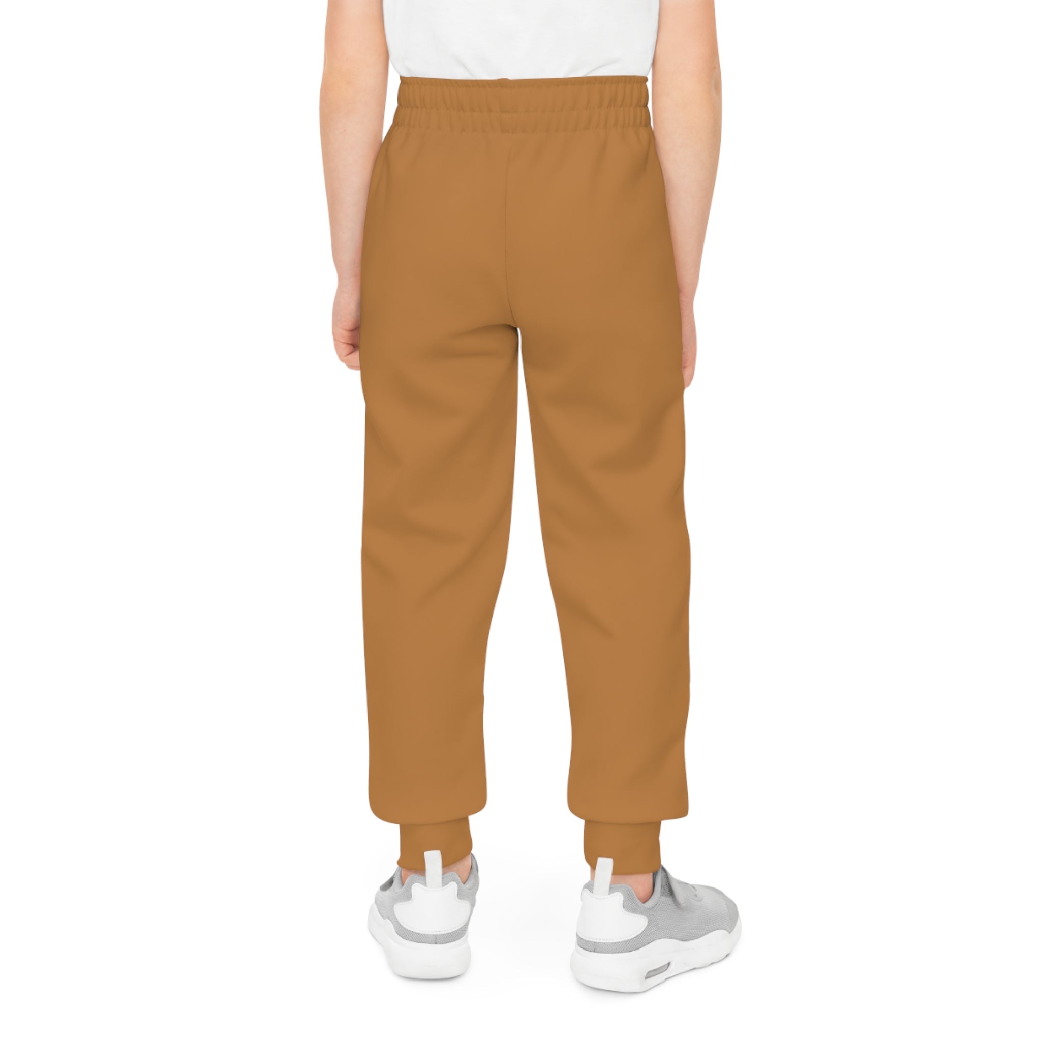 Light Brown Youth Joggers with 314 Originals Side Graphic — Kids Athletic Sweatpants - 314 Originals
