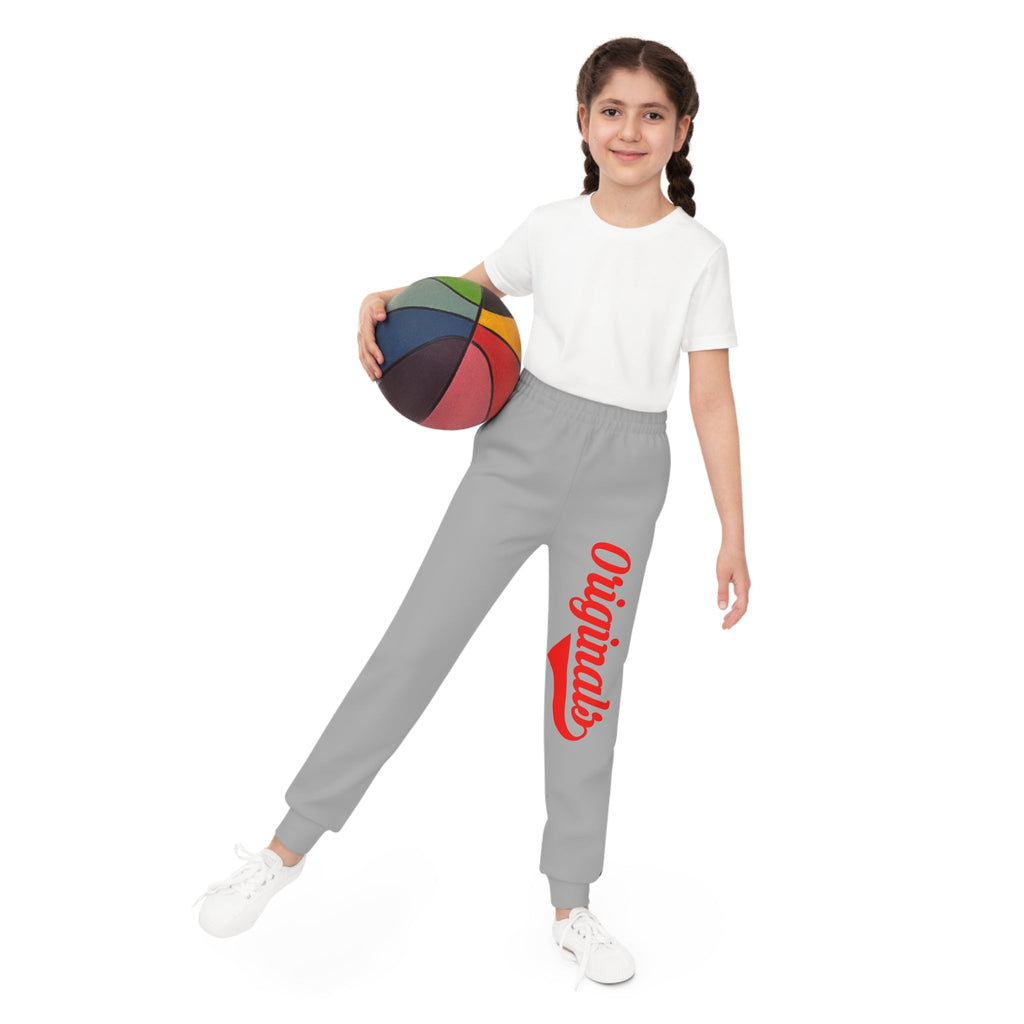 Light Grey Youth Joggers — Red "Originals" Script Side Graphic - 314 Originals