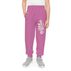 Light Pink Youth Joggers with 314 Originals Side Graphic — Kids Athletic Sweatpants - 314 Originals