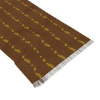 Light Scarf — Neutral Brown Striped Fringe Scarf - 314 Originals