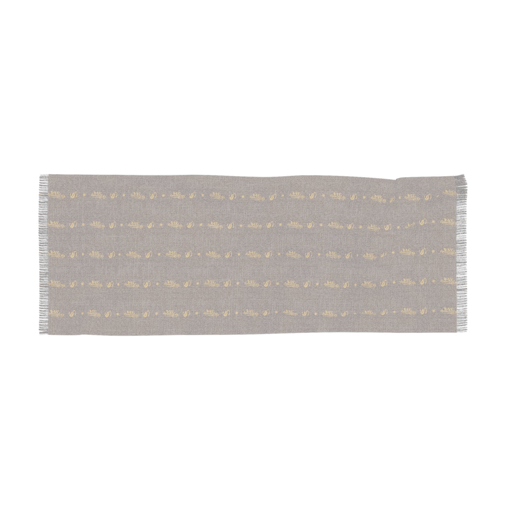 Light Scarf — Neutral Brown Striped Fringe Scarf - 314 Originals