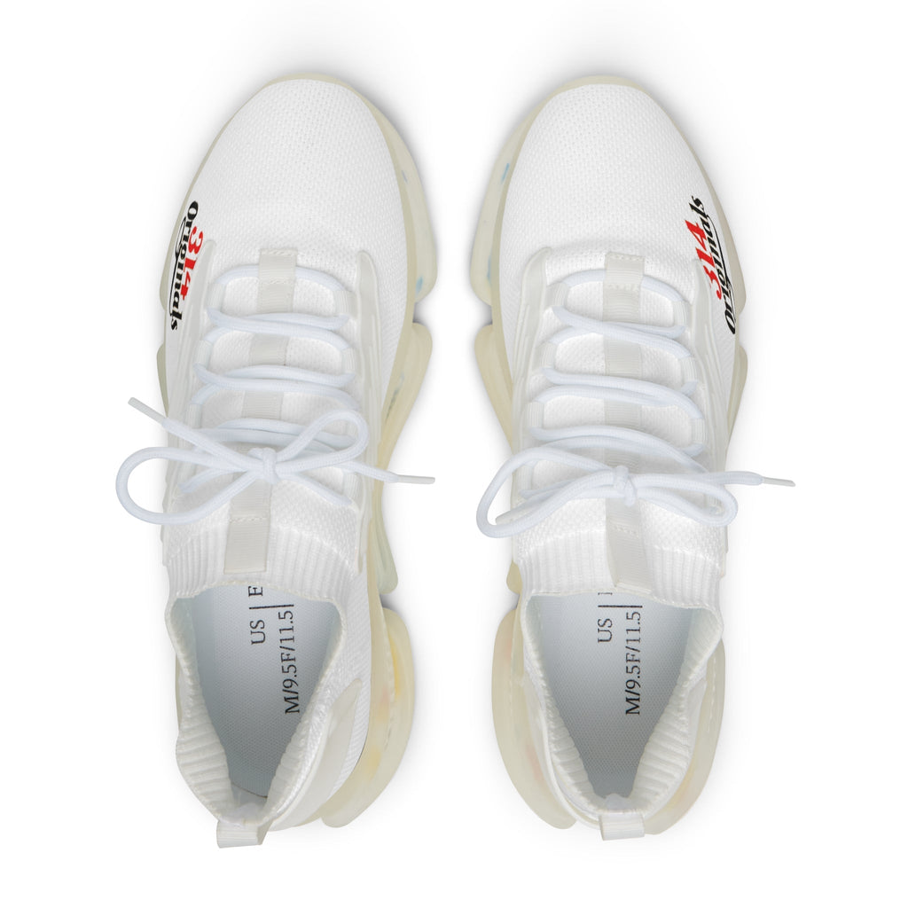 Men's All White Mesh Running Sneakers - 314 Originals