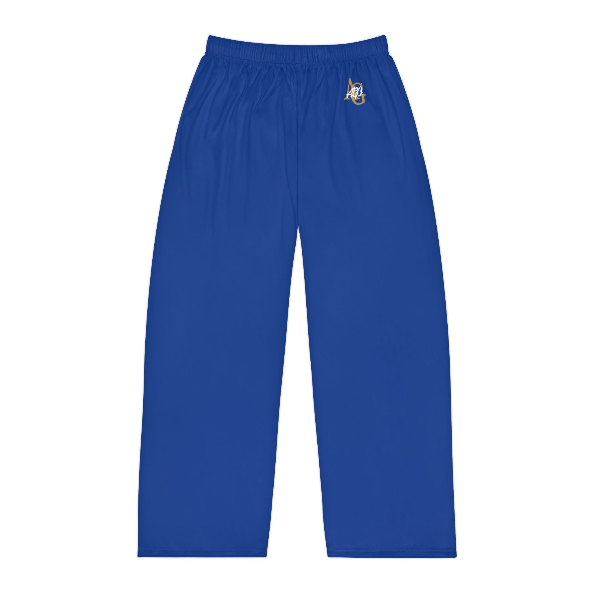 Men's Blue Pajama Pants — Embroidered 'AA' Lounge Sleepwear - 314 Originals