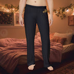 Men's Pajama Pants — Relaxed Black Lounge Sleepwear with Small Monogram Accent - 314 Originals