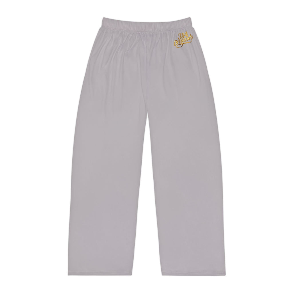 Men's Pajama Pants — Relaxed Gray Lounge Sleepwear with Small Monogram Accent - 314 Originals