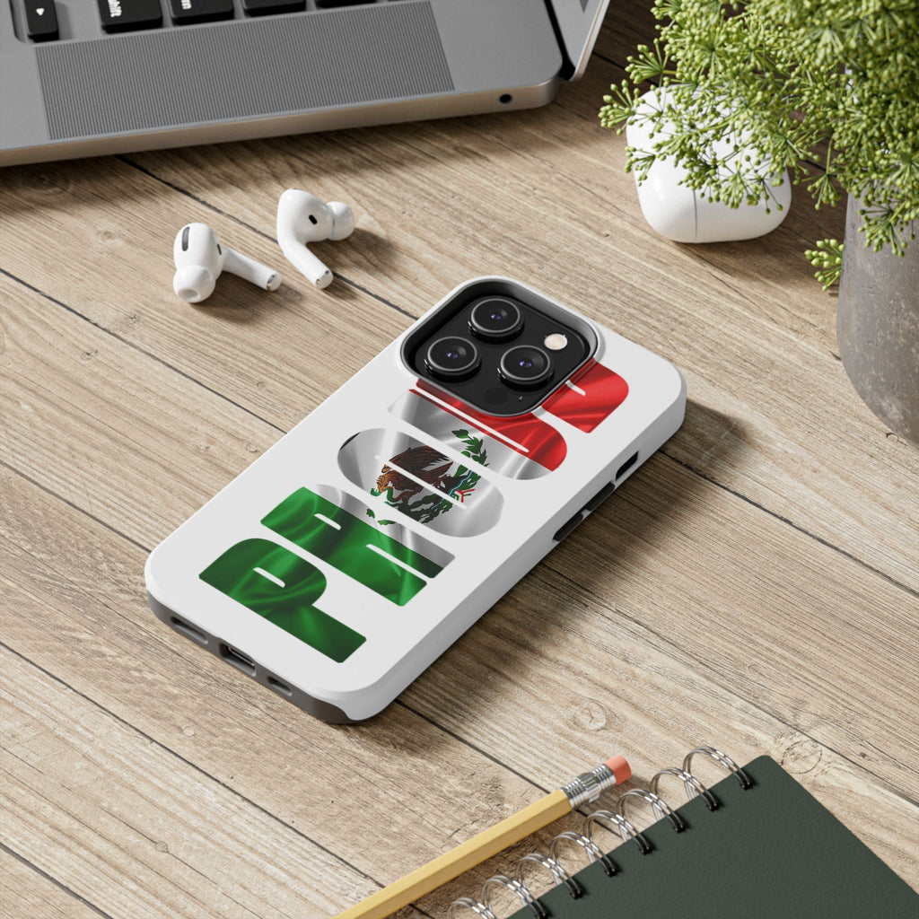 Mexico Pride Tough Phone Case — Mexican Flag Vertical 'PRIDE' Design - 314 Originals