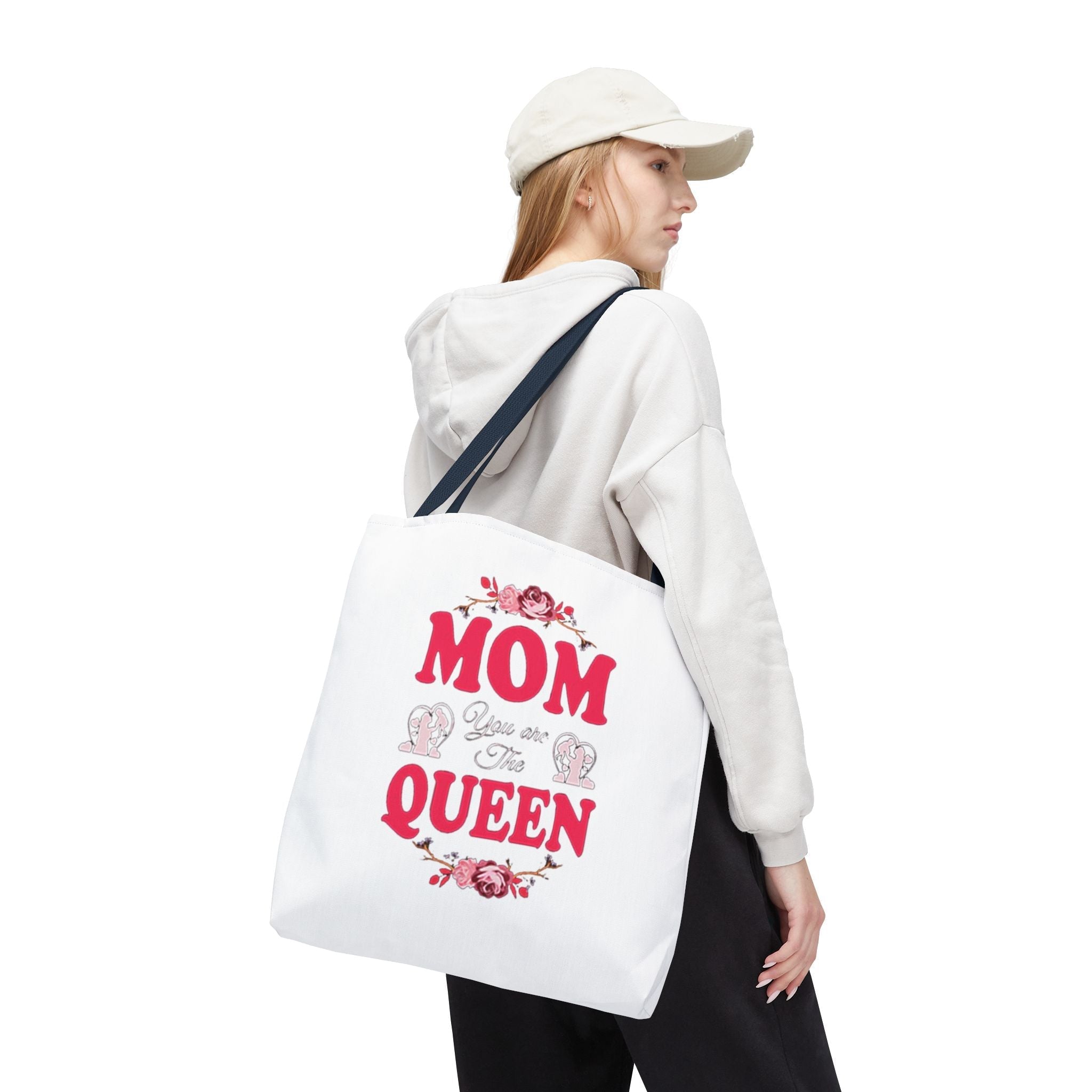 "Mom You're the Queen" Floral Mother's Day Tote Bag - 314 Originals