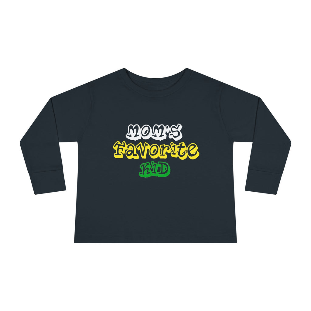 "Mom's Favorite Kid" Toddler Long Sleeve Tee — Graphic Shirt - 314 Originals