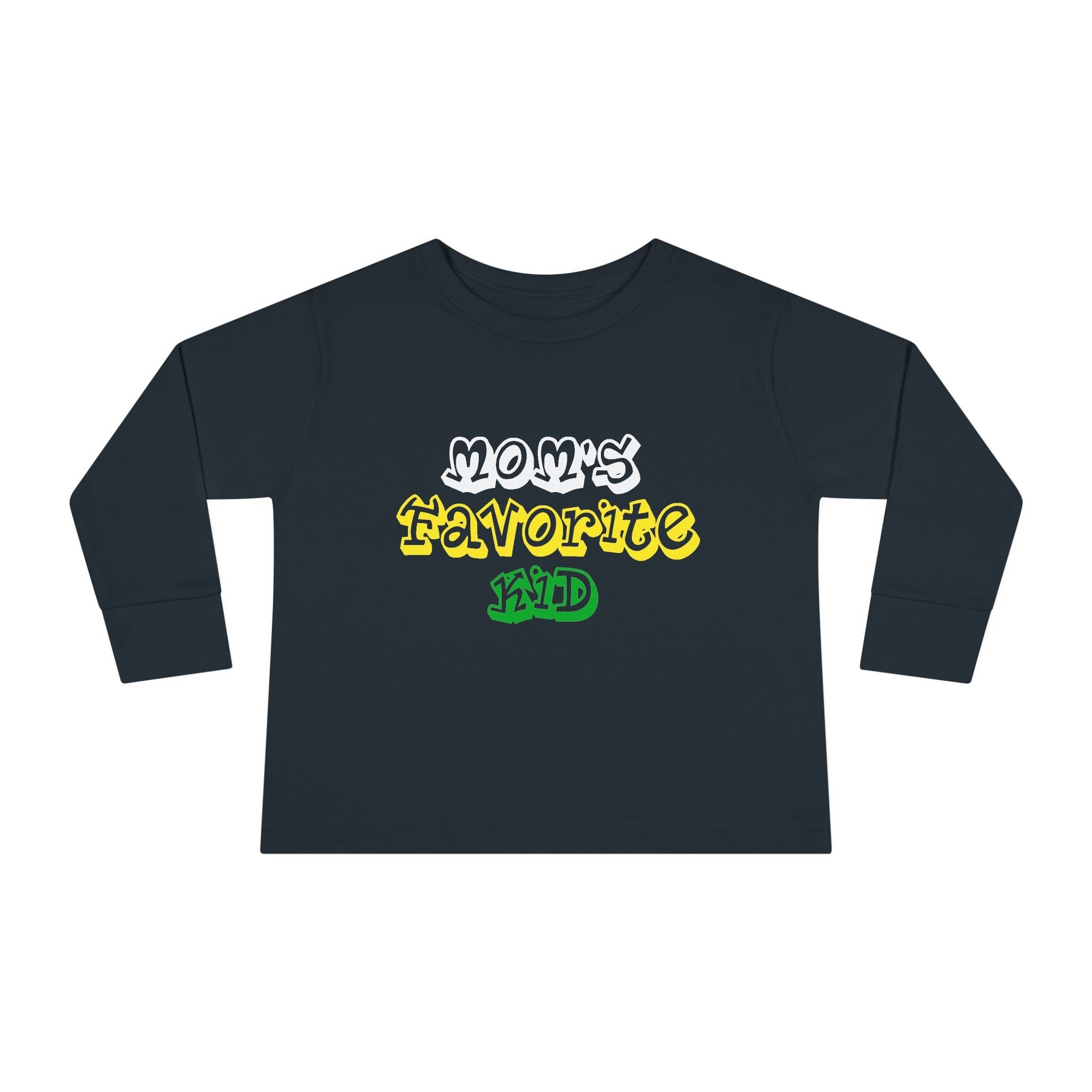 "Mom's Favorite Kid" Toddler Long Sleeve Tee — Graphic Shirt - 314 Originals