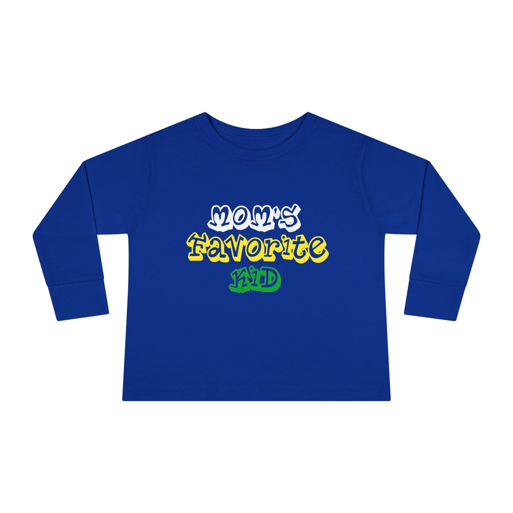 "Mom's Favorite Kid" Toddler Long Sleeve Tee — Graphic Shirt - 314 Originals