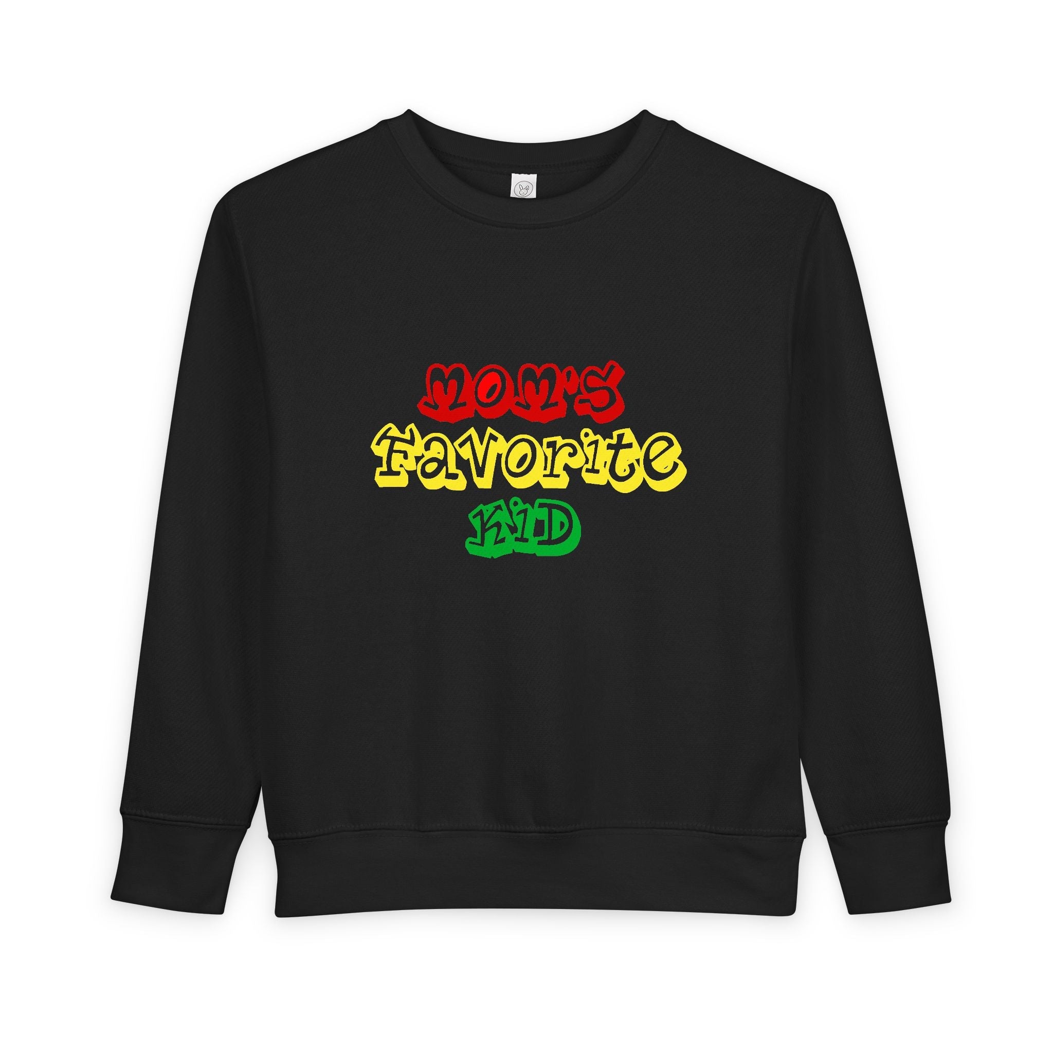 Mom's Favorite Kid Toddler Sweatshirt — Colorful Retro Rasta Kids Pullover - 314 Originals