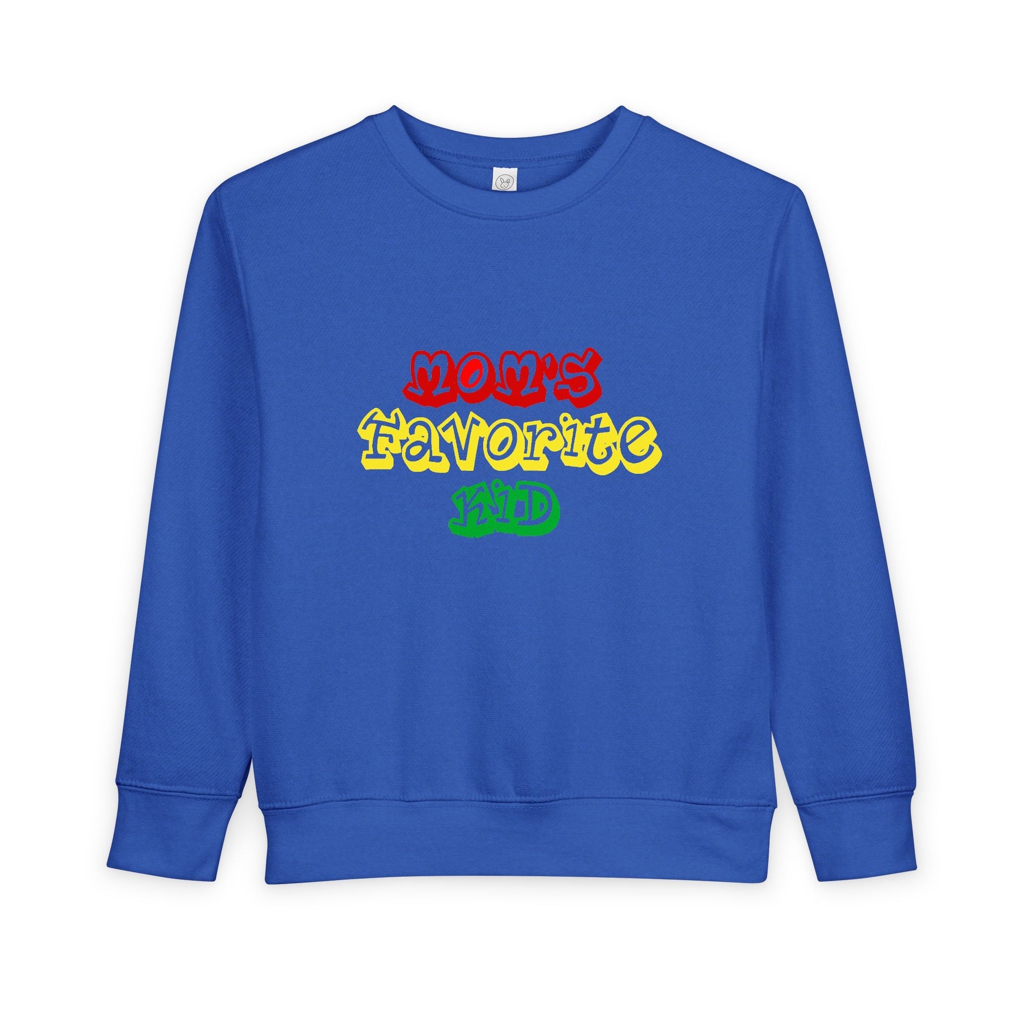 Mom's Favorite Kid Toddler Sweatshirt — Colorful Retro Rasta Kids Pullover - 314 Originals