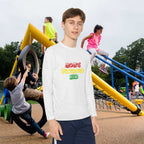 "Mom's Favorite Kid" Youth Long Sleeve Tee — Colorful Retro Graphic - 314 Originals