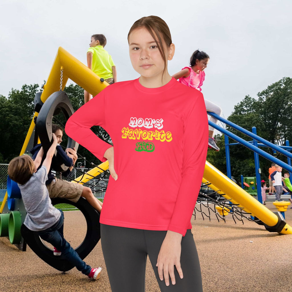 "Mom's Favorite Kid" Youth Long Sleeve Tee — Retro Graphic - 314 Originals