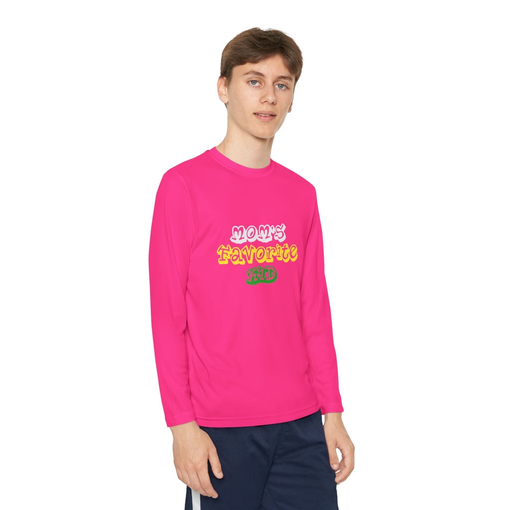 "Mom's Favorite Kid" Youth Long Sleeve Tee — Retro Graphic - 314 Originals