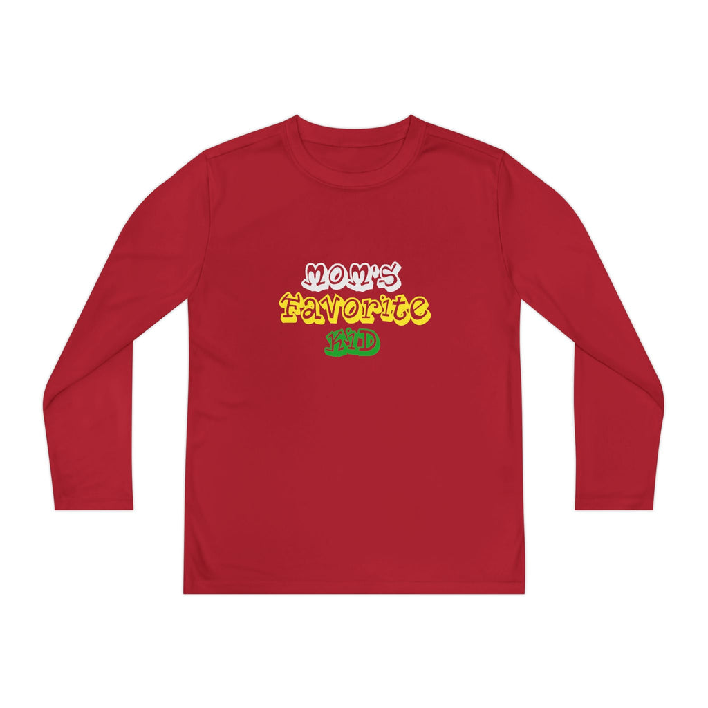 "Mom's Favorite Kid" Youth Long Sleeve Tee — Retro Graphic - 314 Originals