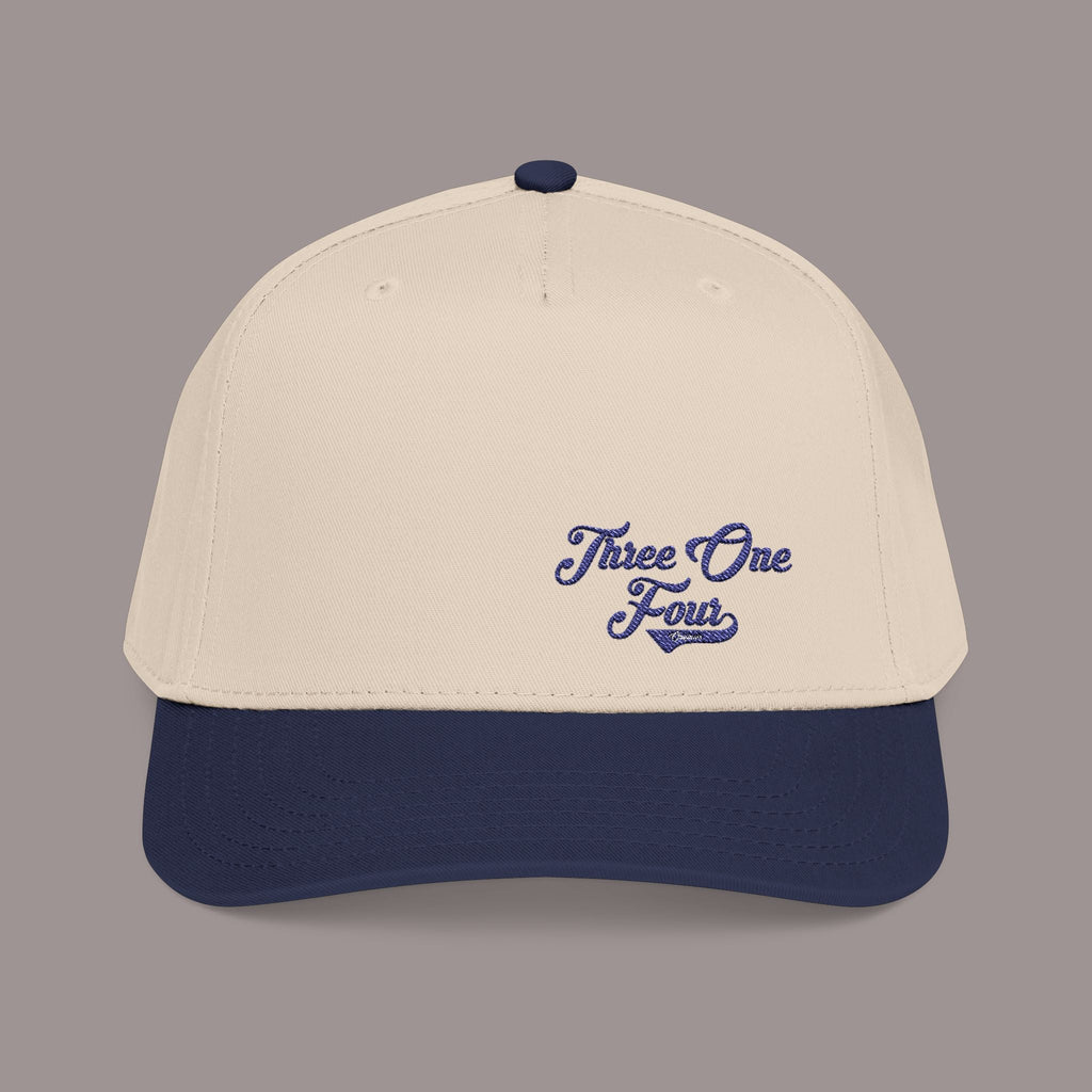 Navy Mid Profile Baseball Cap — Casual Vintage Script Hat - 314 Originals