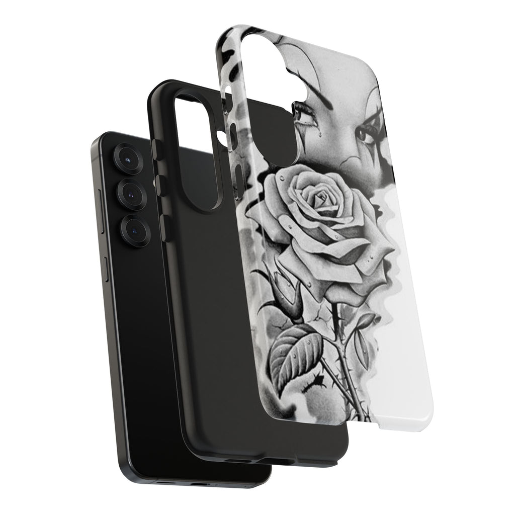 Noir Clown Face with Rose Shockproof Phone Cover - 314 Originals