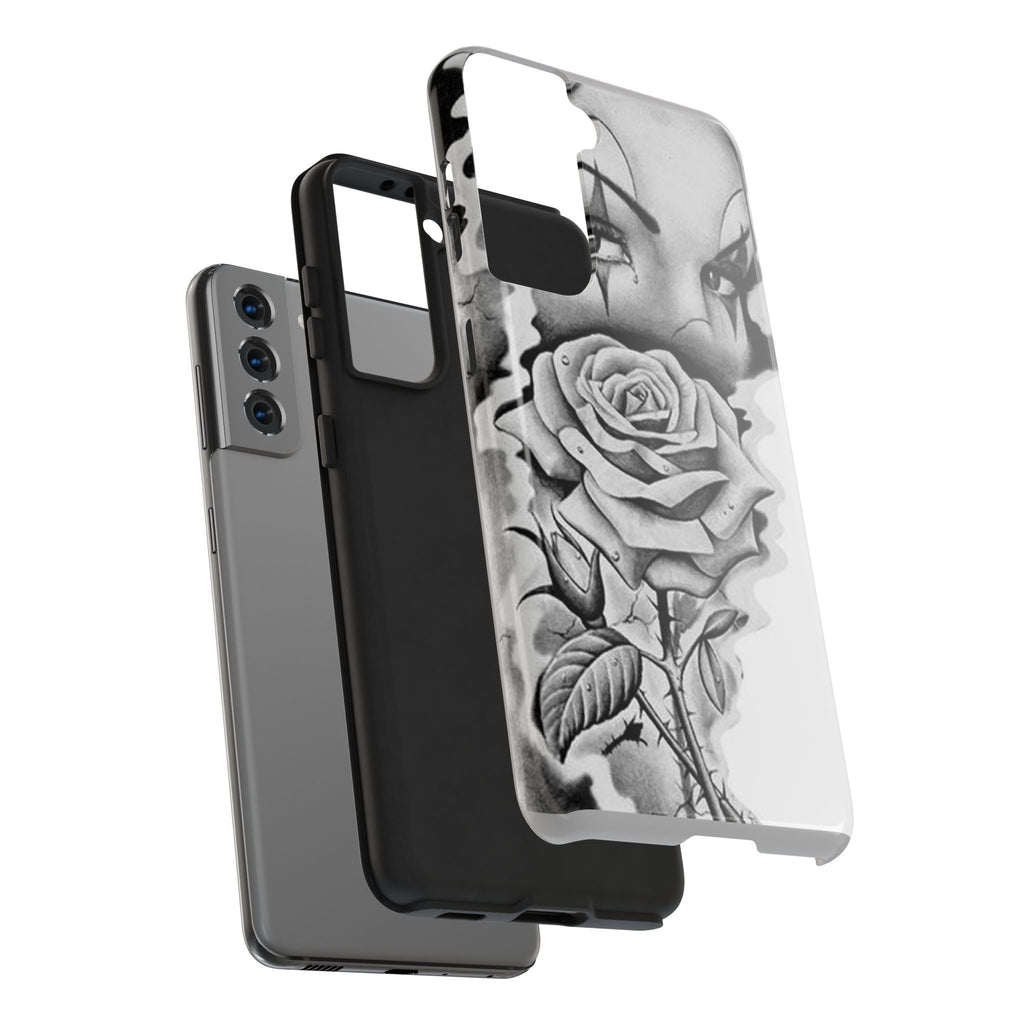 Noir Clown Face with Rose Shockproof Phone Cover - 314 Originals