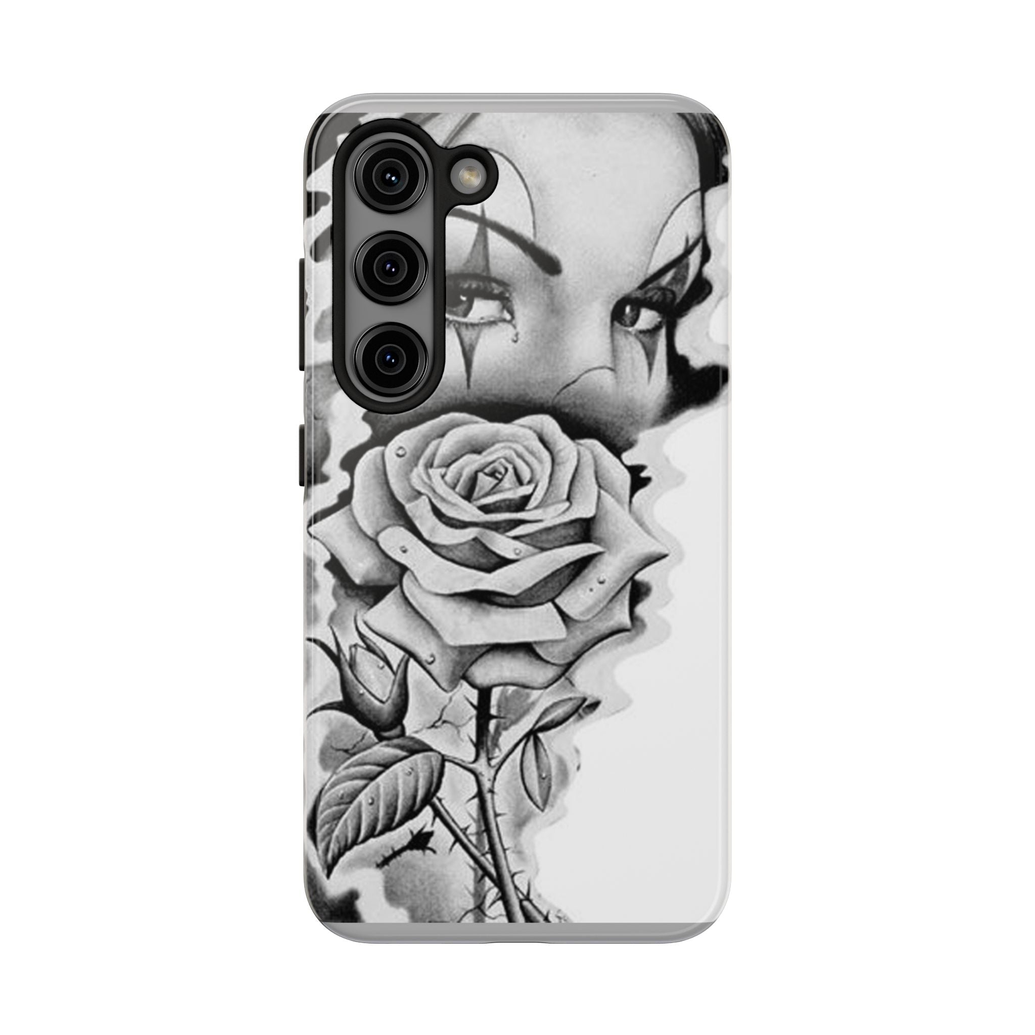 Noir Clown Face with Rose Shockproof Phone Cover - 314 Originals