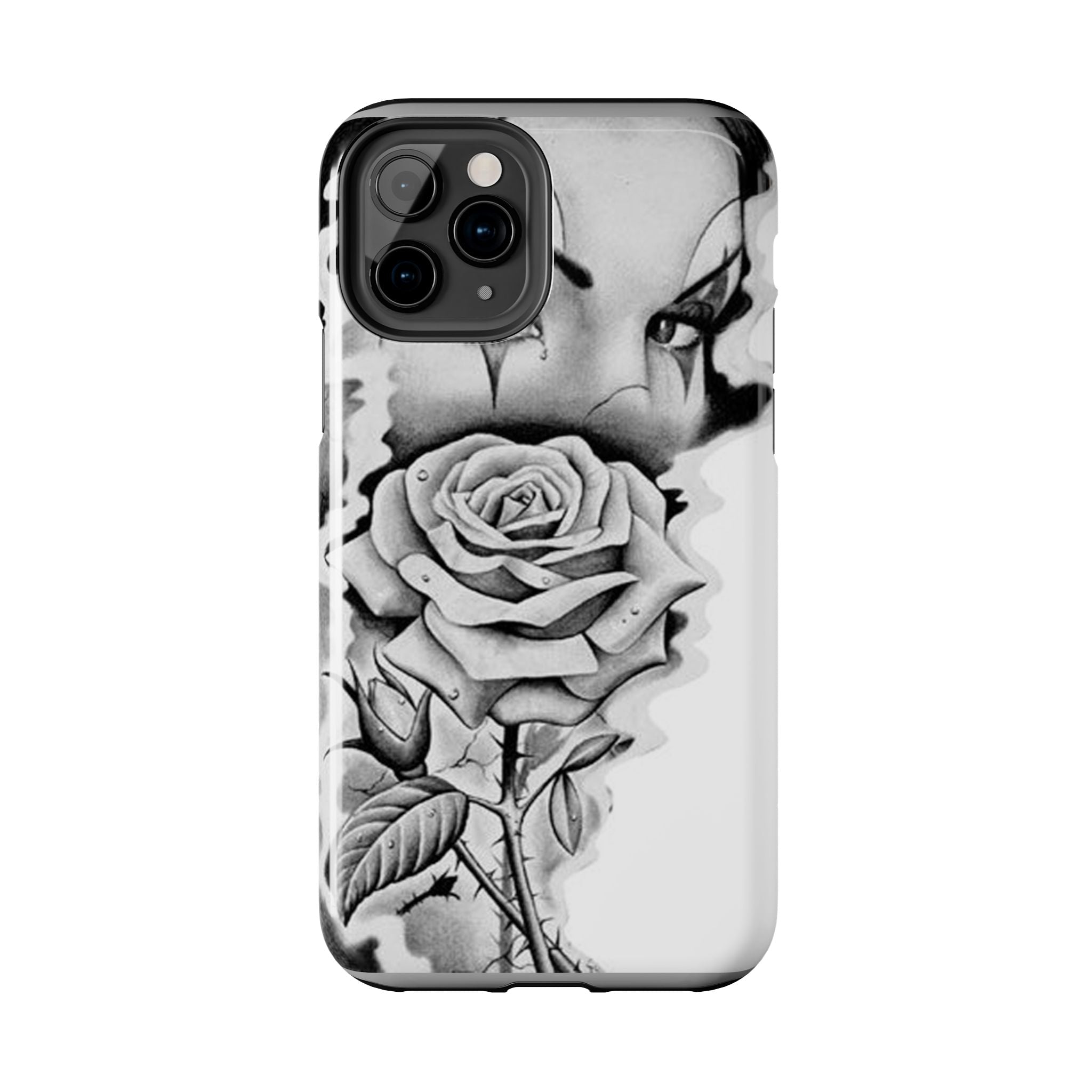 Noir Clown Face with Rose Shockproof Phone Cover - 314 Originals