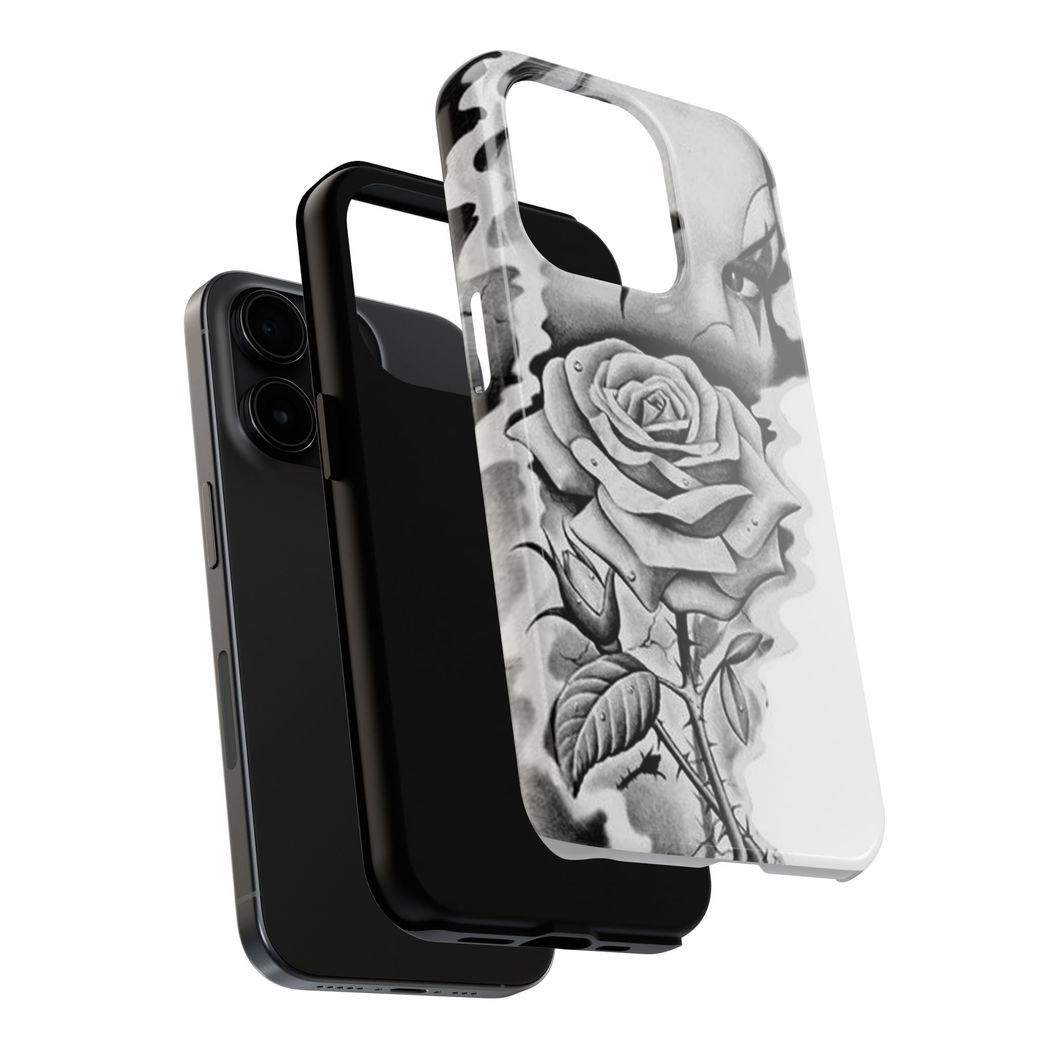 Noir Clown Face with Rose Shockproof Phone Cover - 314 Originals