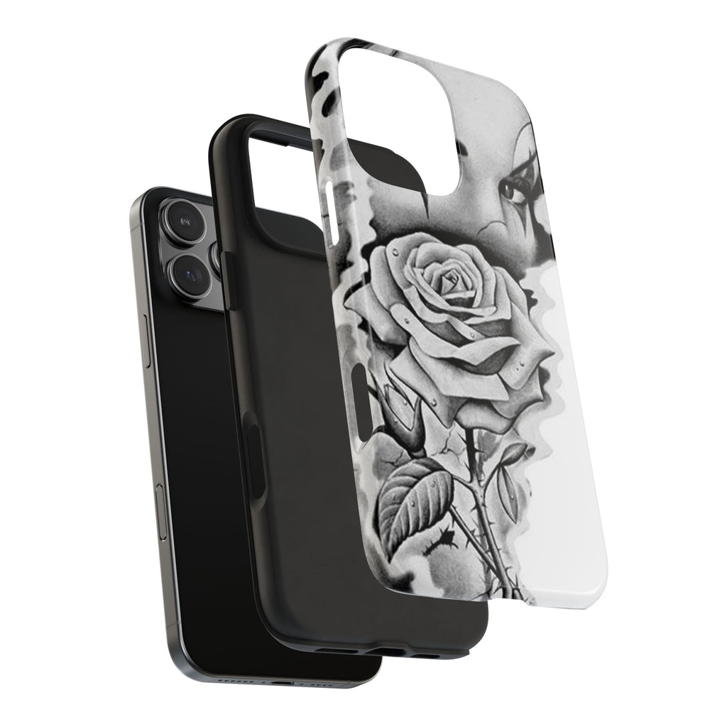 Noir Clown Face with Rose Shockproof Phone Cover - 314 Originals