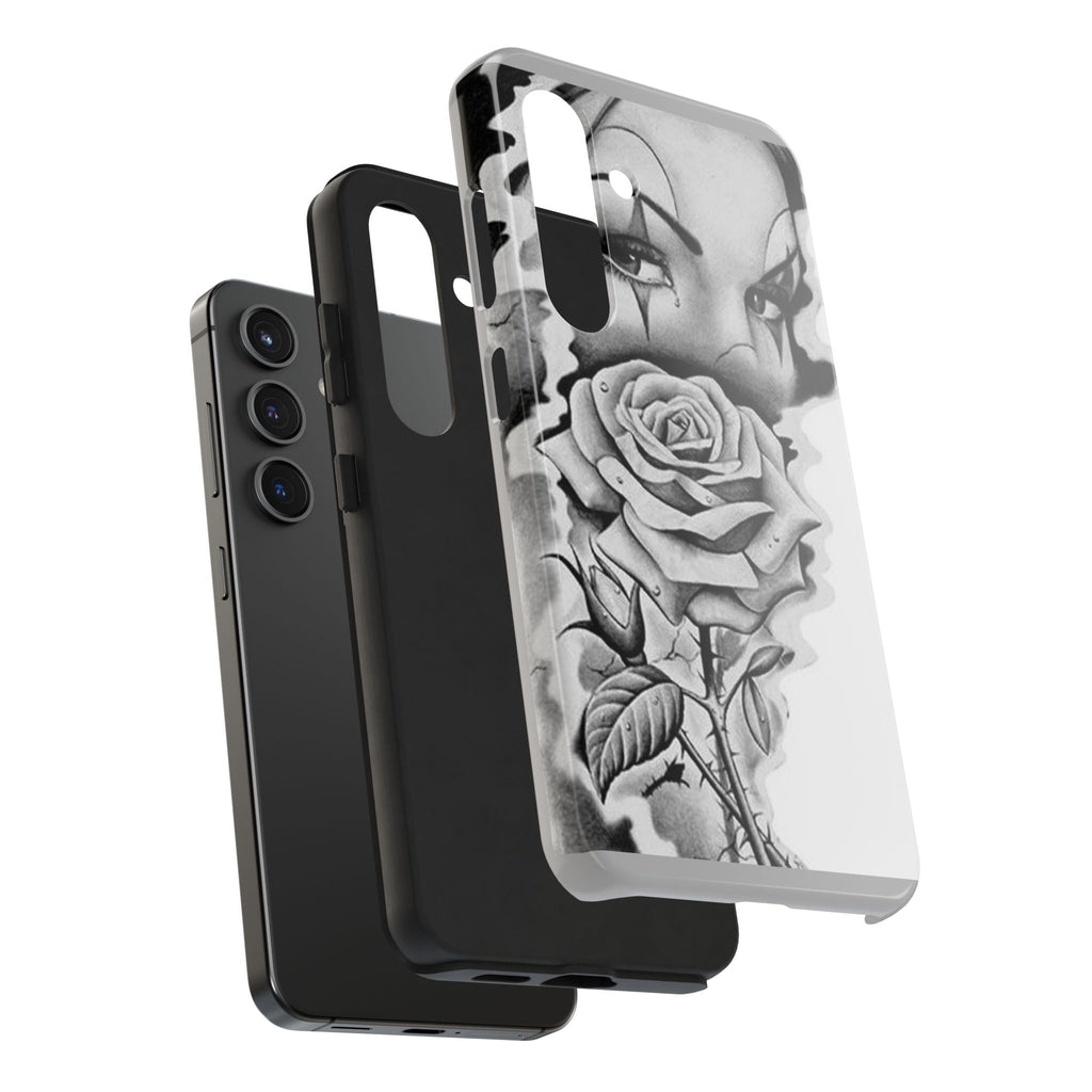 Noir Clown Face with Rose Shockproof Phone Cover - 314 Originals