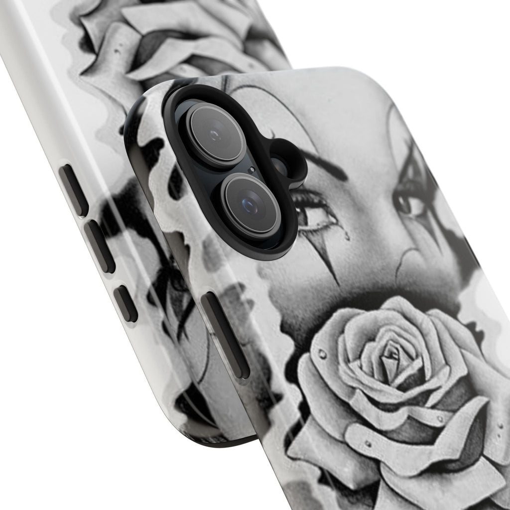 Noir Clown Face with Rose Shockproof Phone Cover - 314 Originals