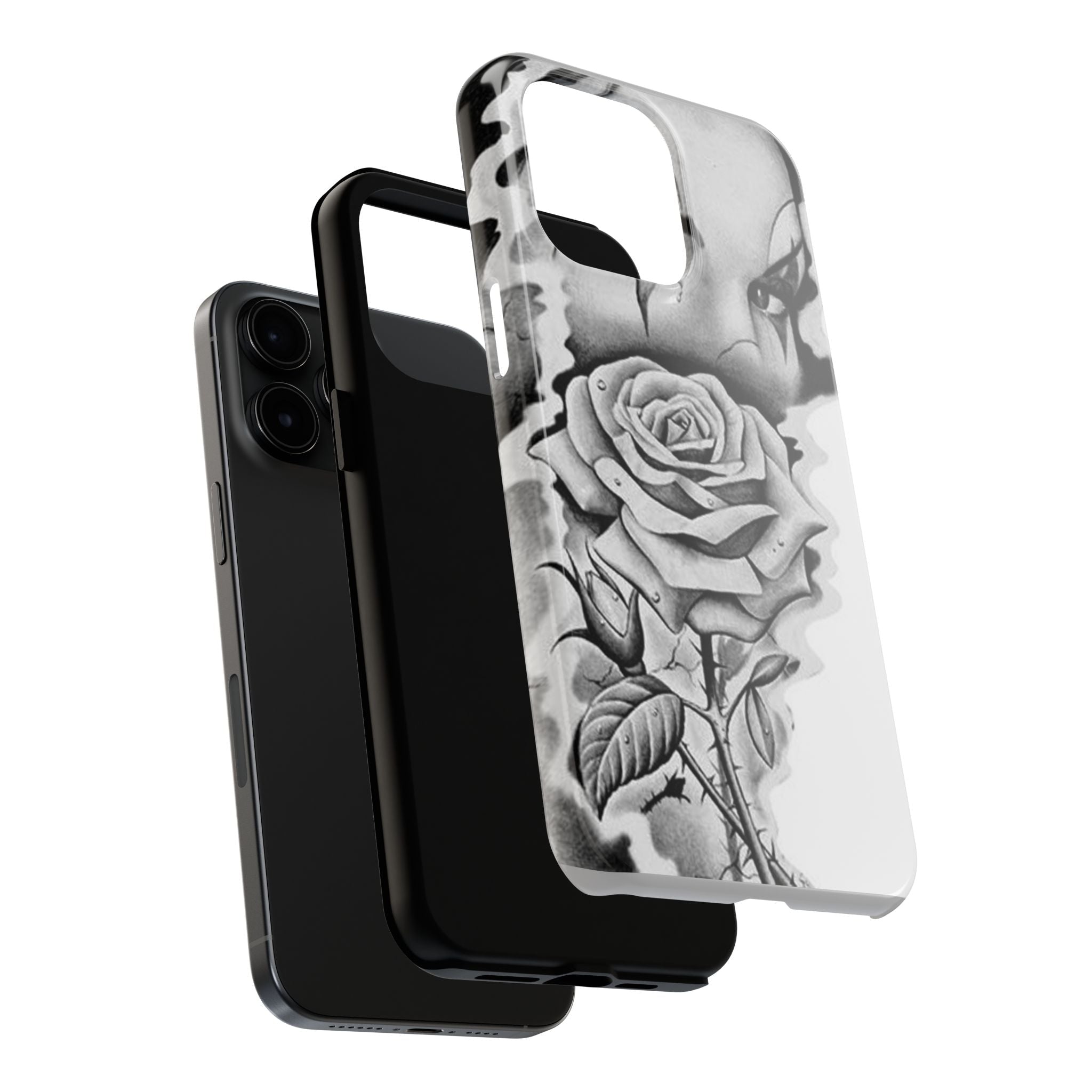 Noir Clown Face with Rose Shockproof Phone Cover - 314 Originals