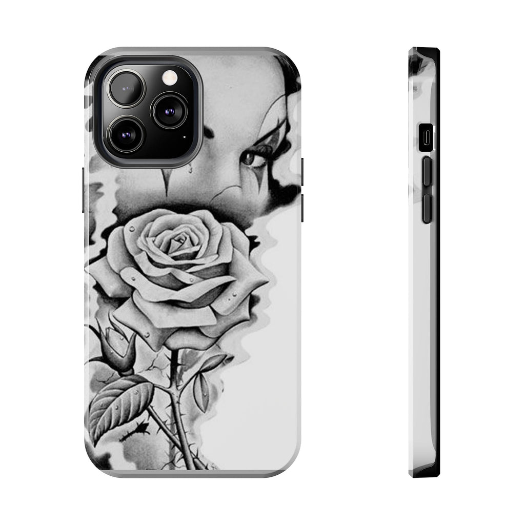 Noir Clown Face with Rose Shockproof Phone Cover - 314 Originals