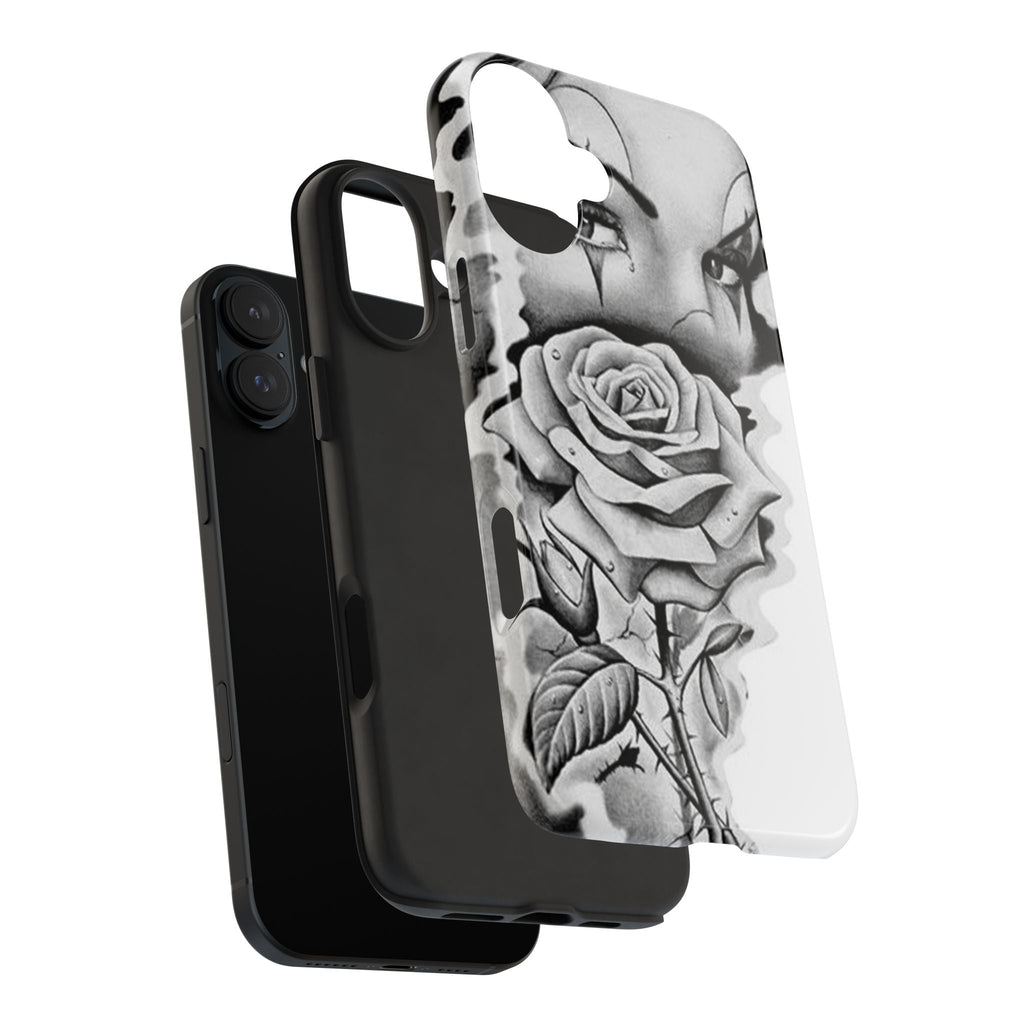 Noir Clown Face with Rose Shockproof Phone Cover - 314 Originals