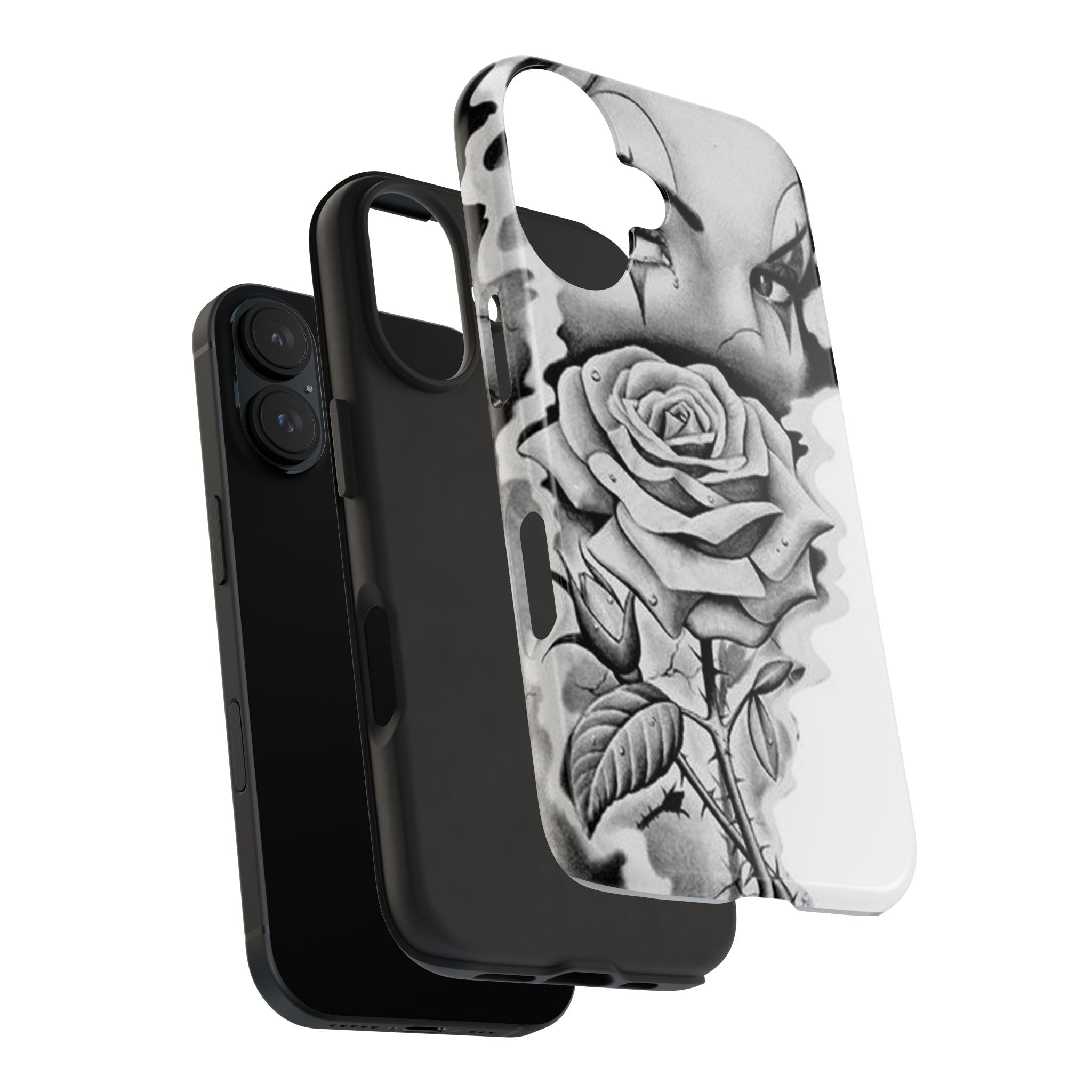 Noir Clown Face with Rose Shockproof Phone Cover - 314 Originals
