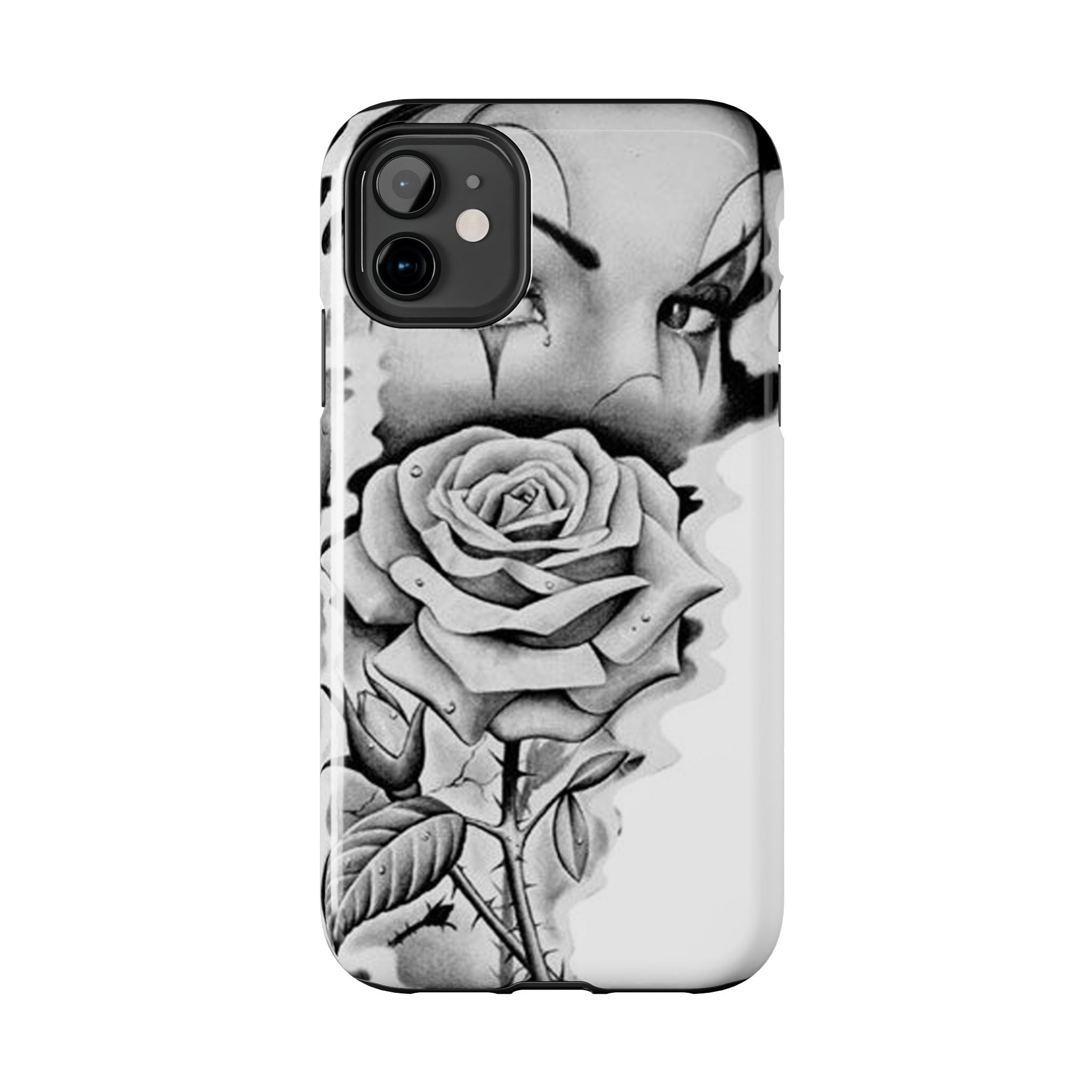 Noir Clown Face with Rose Shockproof Phone Cover - 314 Originals