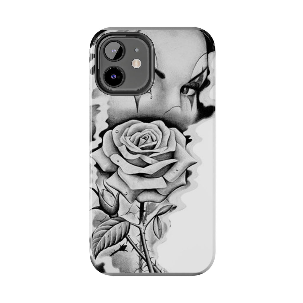 Noir Clown Face with Rose Shockproof Phone Cover - 314 Originals