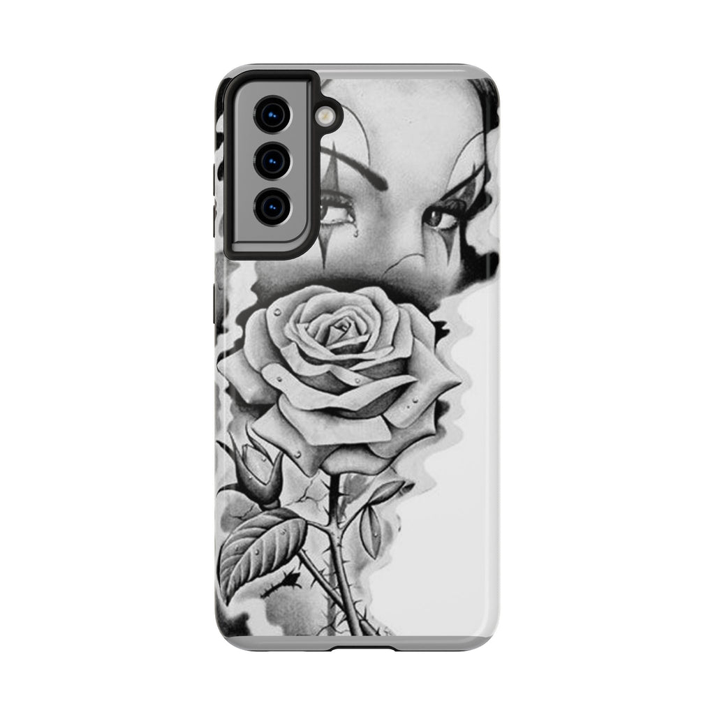 Noir Clown Face with Rose Shockproof Phone Cover - 314 Originals