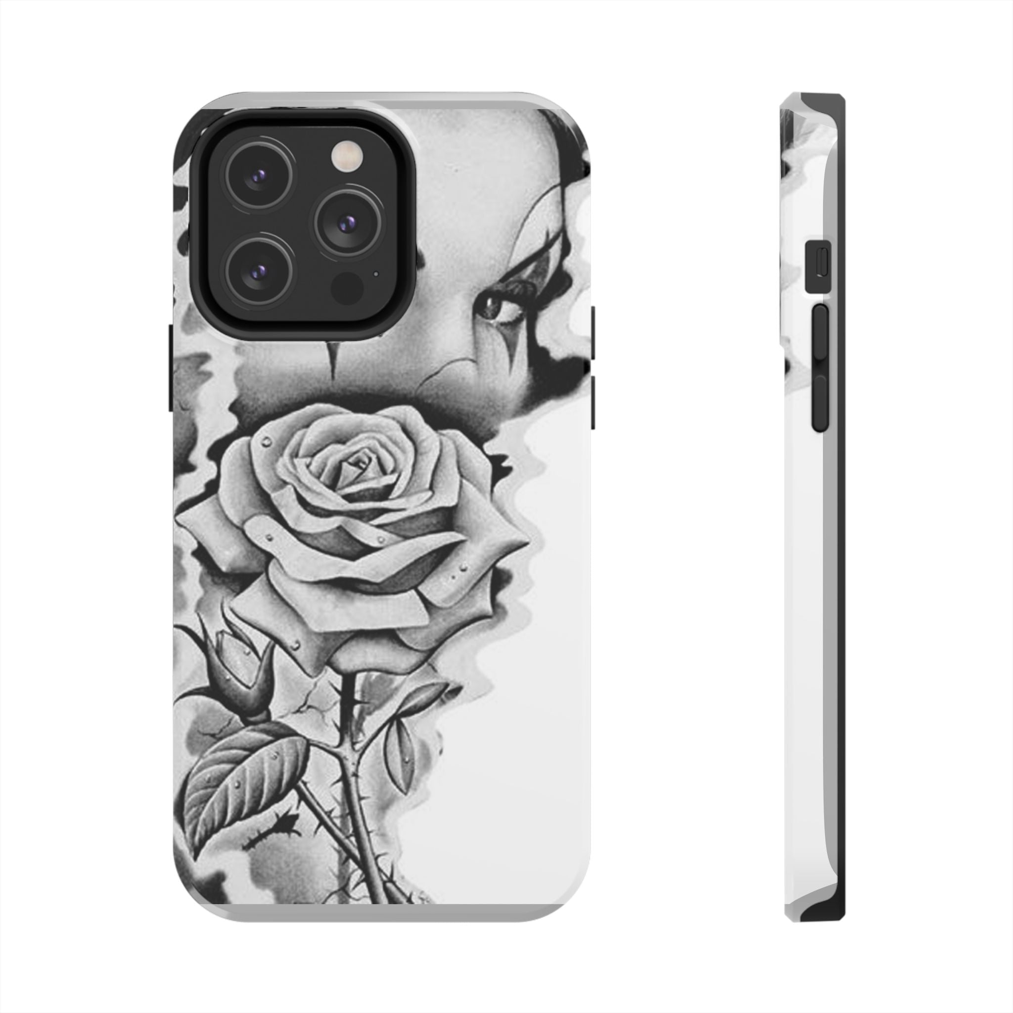 Noir Clown Face with Rose Shockproof Phone Cover - 314 Originals