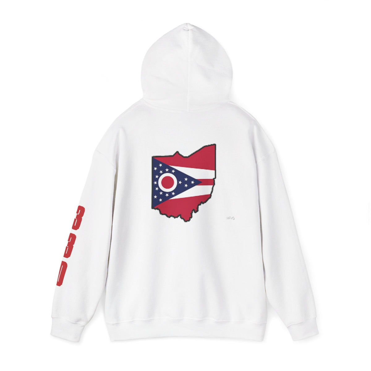 Ohio Flag Hoodie — State Outline - 314 Originals