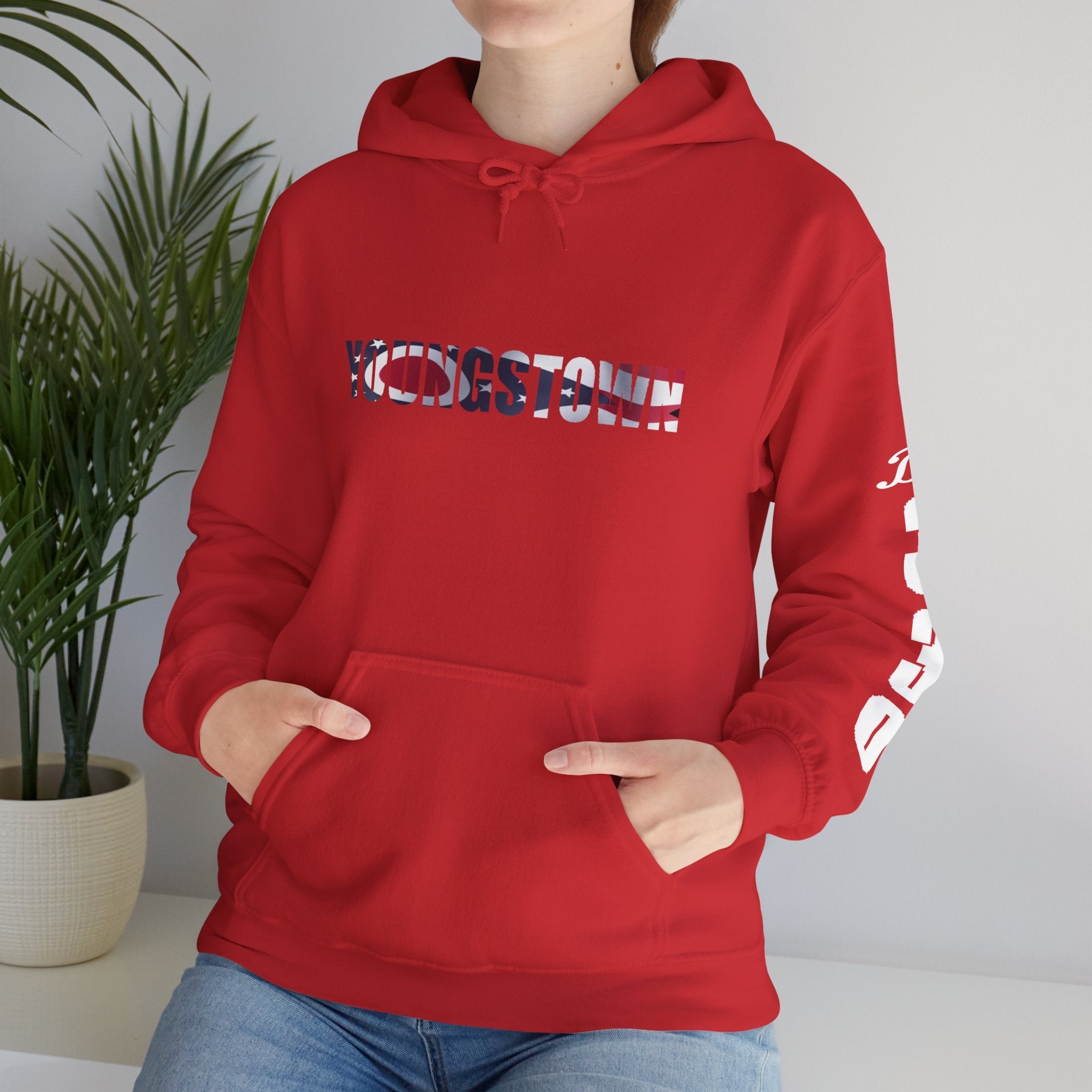Ohio Flag Hoodie — State Outline with American Stars & Stripes Design - 314 Originals