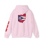 Ohio Flag Hoodie — State Outline with American Stars & Stripes Design - 314 Originals