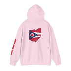 Ohio Flag Hoodie — State Outline with American Stars & Stripes Design - 314 Originals