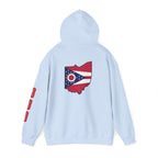 Ohio Flag Hoodie — State Outline with American Stars & Stripes Design - 314 Originals