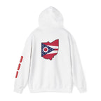 Ohio Flag Hoodie — State Outline with American Stars & Stripes Design - 314 Originals