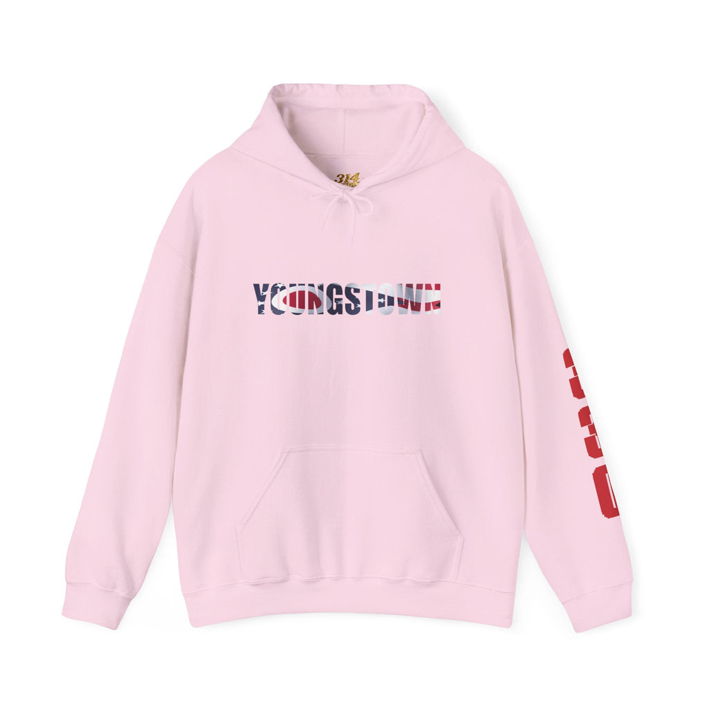 Ohio Flag Hoodie — State Outline with American Stars & Stripes Design - 314 Originals