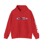 Ohio Flag Hoodie — State Outline with American Stars & Stripes Design - 314 Originals
