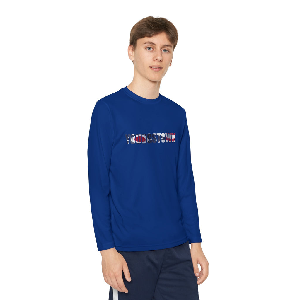 Ohio Flag Youth Long Sleeve Tee — Youngstown Text Graphic - 314 Originals